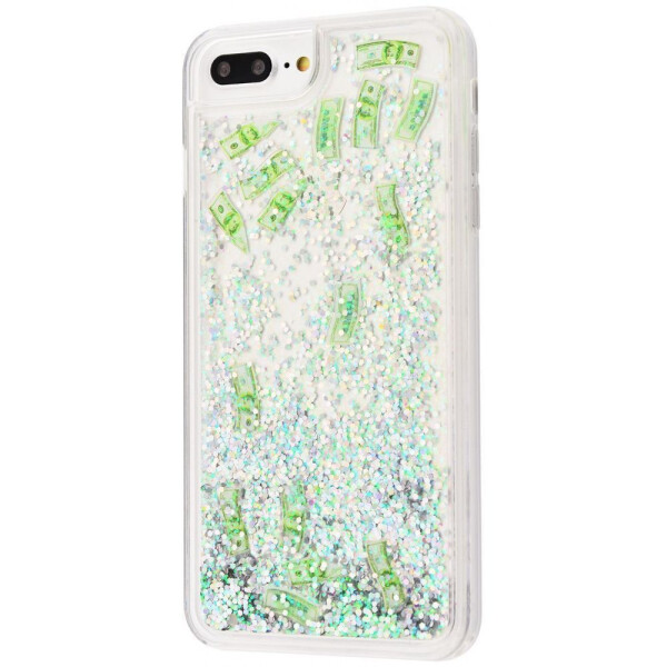 

Чехол-накладка Блестки вода Shining Dollars iPhone 7 Plus/8 Plus silver
