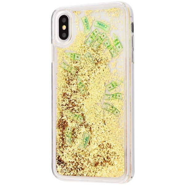 

Чехол-накладка Блестки вода Shining Dollars iPhone Xs Max gold