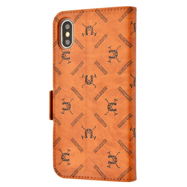 

Чехол-книжка Polo with logo print iPhone X/Xs brown