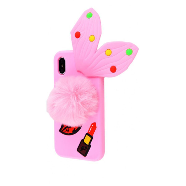 

Чехол-накладка Резина Fancy Bunny iPhone X pink