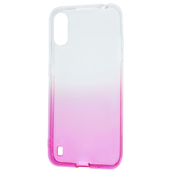

Чехол-накладка Силикон 0.5 mm Gradient Design Samsung Galaxy A01 (A015F) white_pink