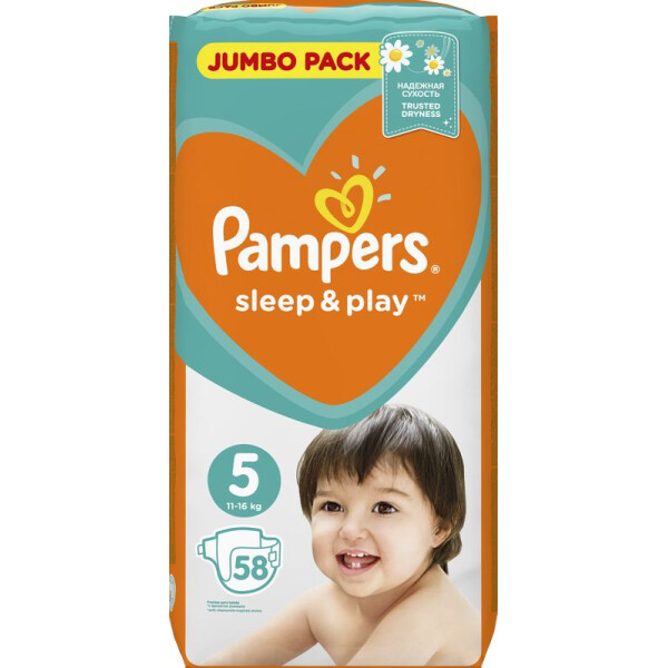 Акція на Подгузники Pampers Sleep & Play размер 5 (Junior) 11-16 кг, 58 шт (4015400203582) від Allo UA