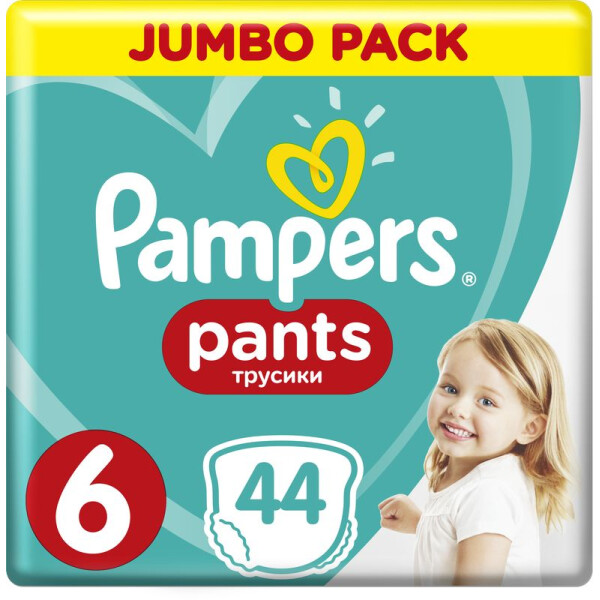 

Подгузники - трусики Pampers Pants размер 6 (Extra Large) 15+ кг, 44 шт (4015400674023)