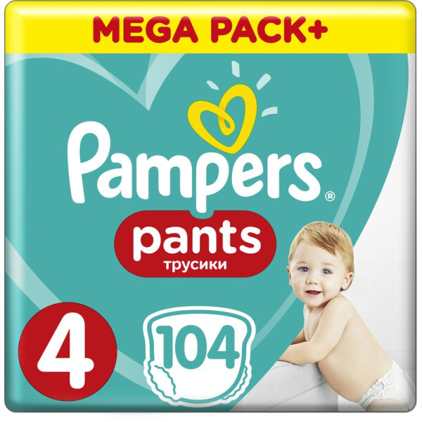 

Подгузники-трусики Pampers Pants размер 4 (Maxi) 9-15 кг, 104 шт (4015400697534)