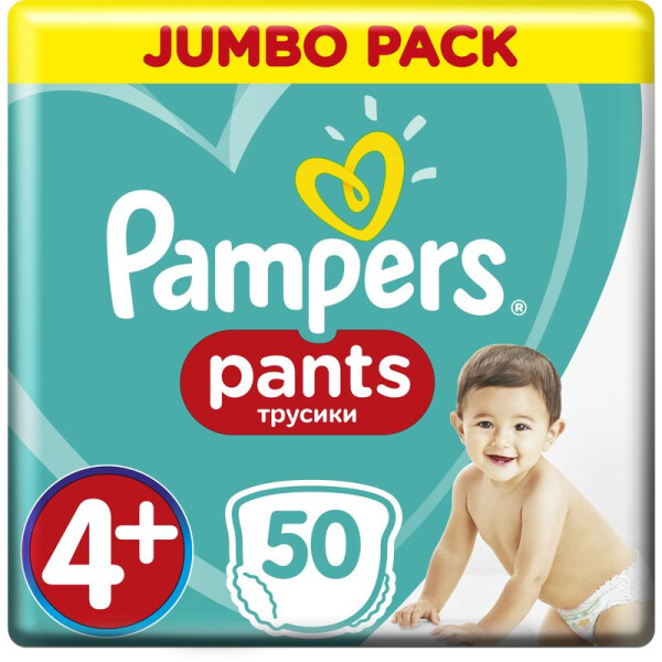 

Трусики Pampers Pants трусики размер 4+ (Maxi) 9-15 кг, 50 шт (8001841133164)