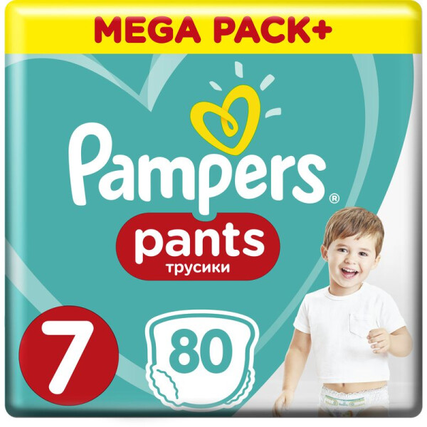 

Трусики Pampers Pants размер 7 (Maxi) 17+ кг, 80 шт (8001841133812)