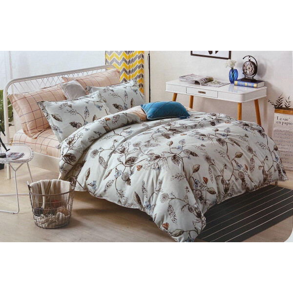 

Комплект постельного белья East New Casual Персиковый с серебристым Евростандарт