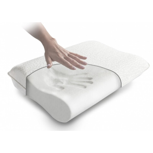 

Ортопедическая подушка Cappone для шеи с эффектом памяти Memory foam pillow Белая