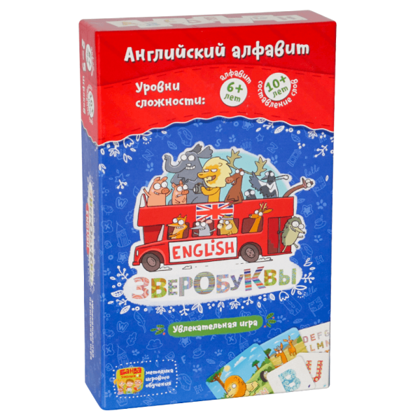 

Настольная игра Банда умников Зверобуквы English (BY-40173)