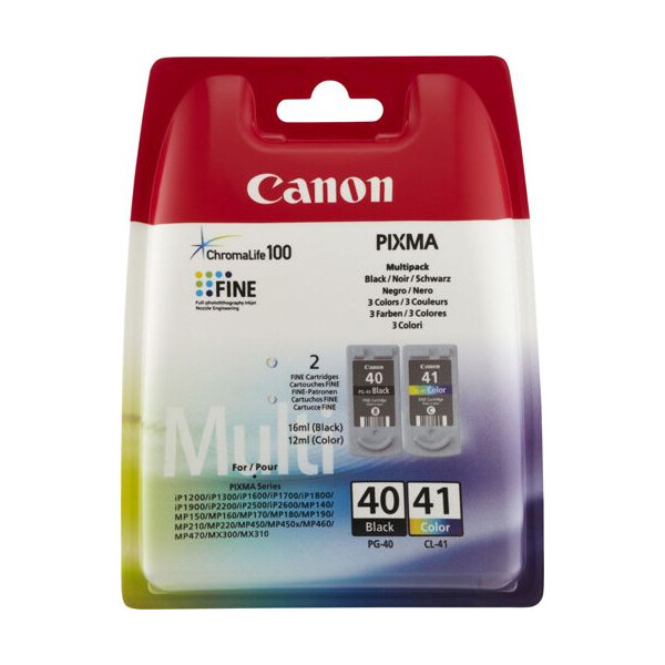 

Картридж CANON (PG-40/CL-41) PIXMA iP-1600/2200/MP-150/170/450 MultiPack (0615B043)