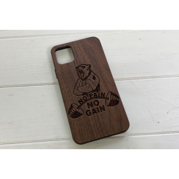 

Деревянный чехол SkinWood Американский орех для iPhone 11 Pro Max No
