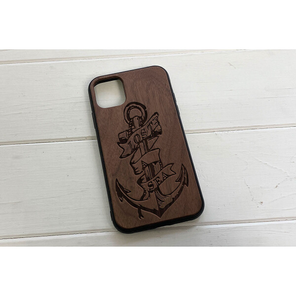 

Деревянный чехол SkinWood Американский орех для iPhone 11 Якорь
