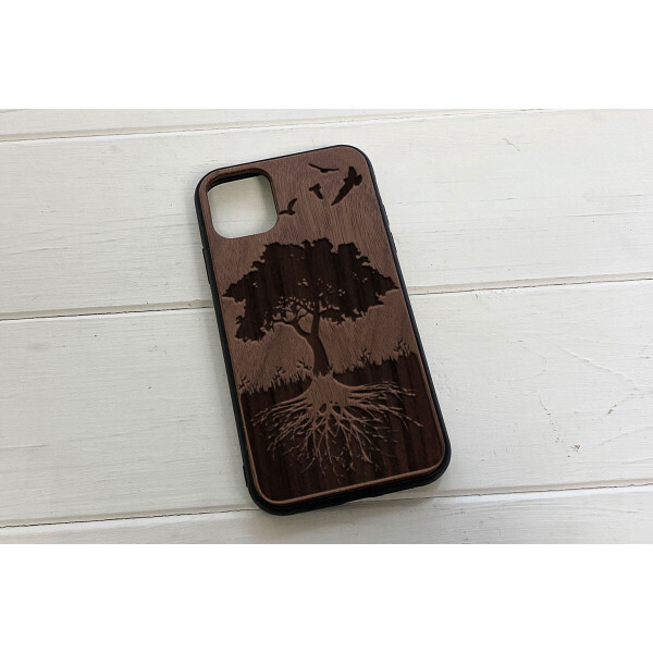 

Деревянный чехол SkinWood Американский орех для iPhone 11 Derevo