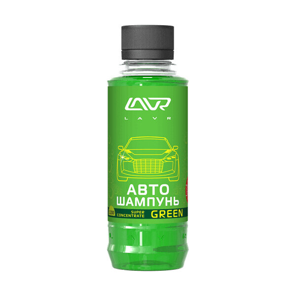 

Автошампунь-суперконцентрат LAVR Green 1:120 - 1:320 185мл (Ln2263)