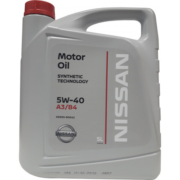 

Моторное масло Nissan Motor Oil 5W-40 5 л (KE90090042)