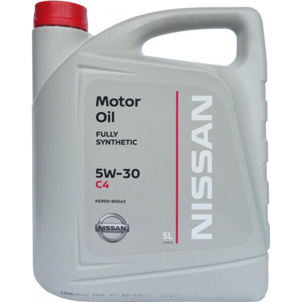 

Моторное масло Nissan Motor Oil 5W-30 C4 DPF 5 л (KE90090043)