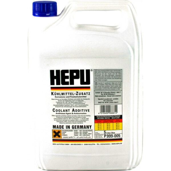 

Антифриз HEPU G11 концентрат 5 л Синий (P999-005)