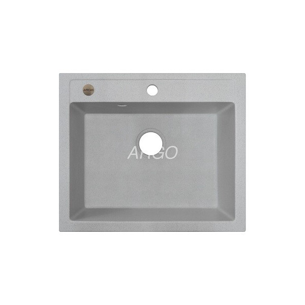 

Кухонная мойка ARGO Cubo 590х500х200 old stone, с отверстием для смесителя и переливом