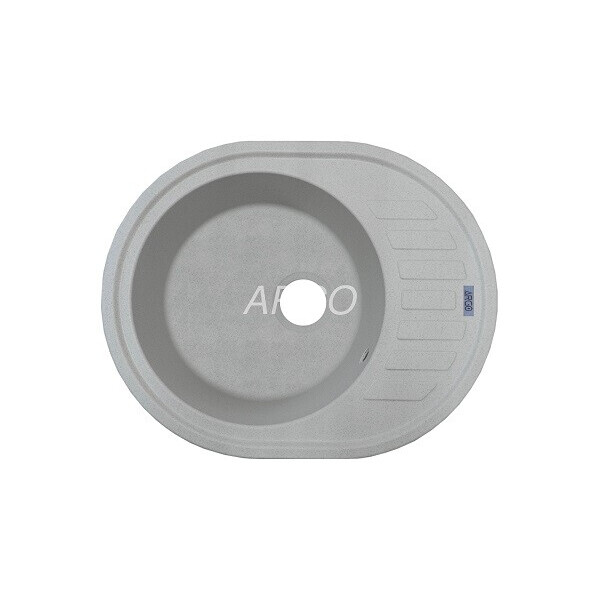

Кухонная мойка ARGO Ovale 620х500х200 old stone, с отверстием для смесителя и переливом