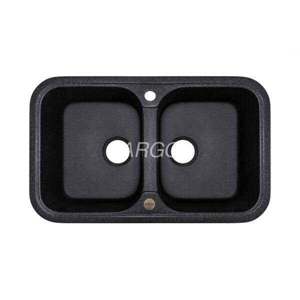 

Кухонная мойка ARGO Gemelli 770х470х190 черный, с отверстием для смесителя и переливом