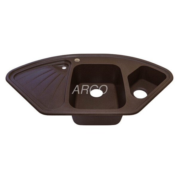 

Кухонная мойка ARGO Trapezio 1060х575х190 коричневый, с отверстием для смесителя и переливом