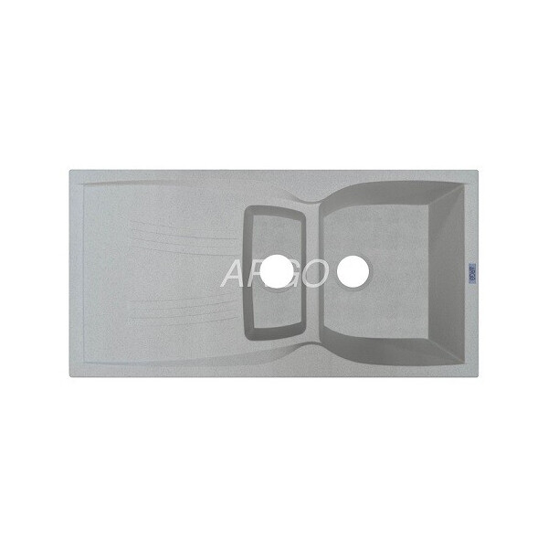 

Кухонная мойка ARGO Medio Plus 990х500х235 old stone, с отверстием для смесителя и переливом