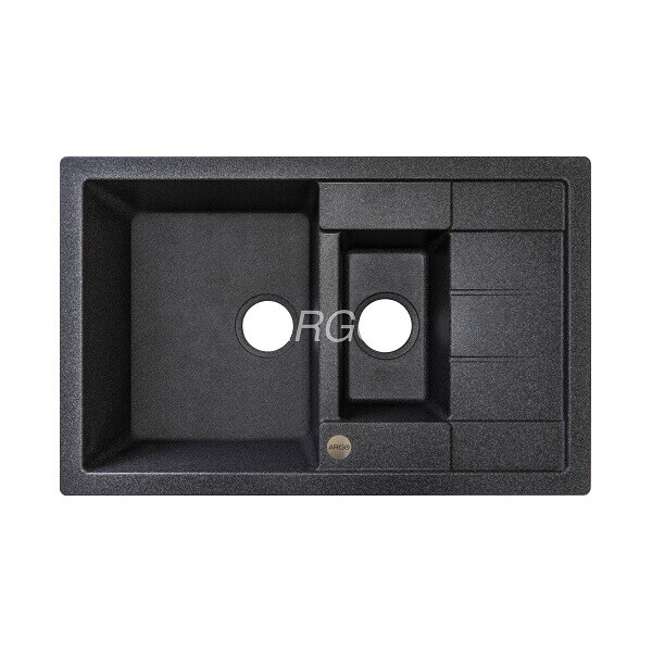 

Кухонная мойка ARGO Stella Plus 780х500х200 графит, с отверстием для смесителя и переливом