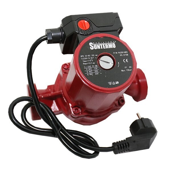 

Циркуляционный насос SUNTERMO 32/80 - 180 мм, с гайками, кабель