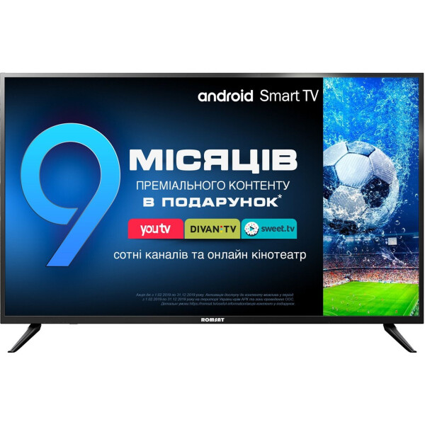 

43" Romsat 43USK1810T2 Smart TV Black