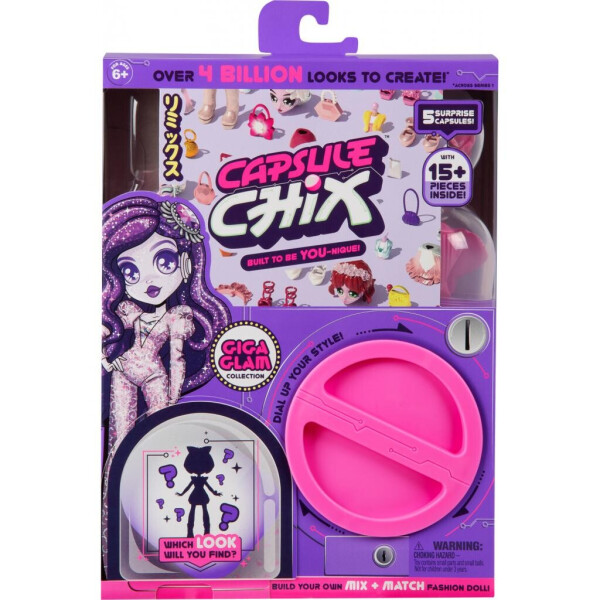 

Игровой набор Moose сюрприз Capsule Chix Giga Glam с куклой (59201)