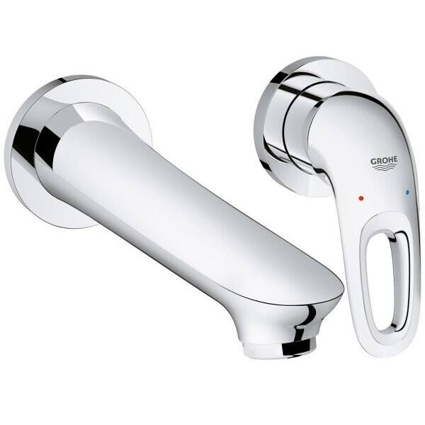 

Смеситель для раковины однорычажный настенный Grohe на два отверстия EUROSTYLE NEW 19571003 (25490)