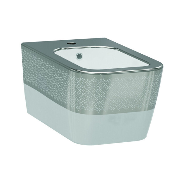 

Биде подвесное IDEVIT HALLEY 3206-2605-1201 белый/декор серебро (26856)
