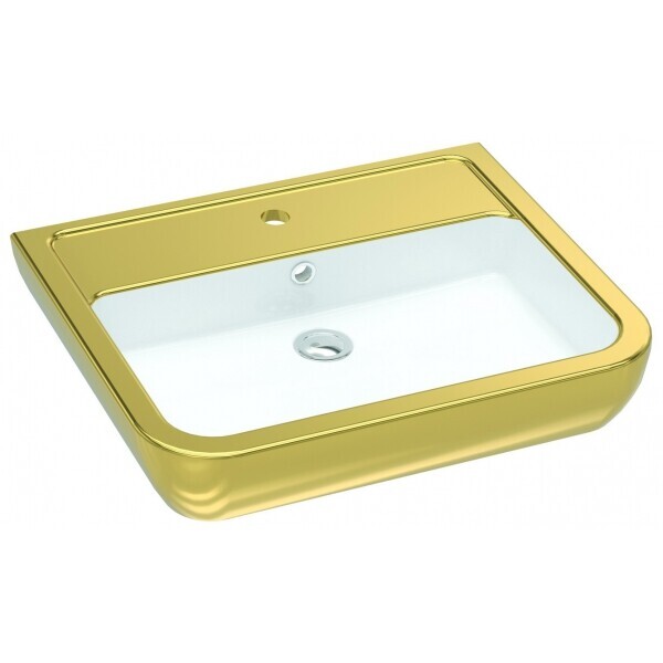 

Керамическая раковина Idevit Halley 60 см 3201-0455-11 золотая (26862)