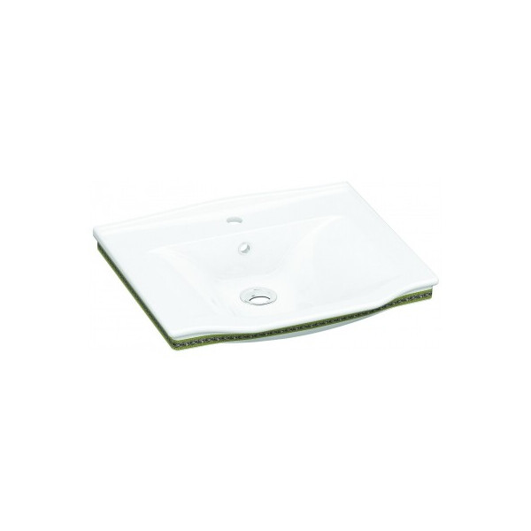 

Керамическая раковина IDEVIT Neo Classic 3301-0655-0088 белый/золото (27001)
