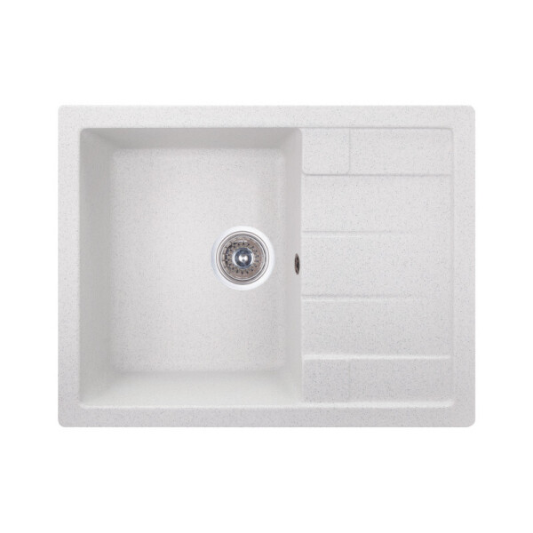 

Гранитная мойка, прямоугольная GF Italy (WHI-01) 650x500 белая GFWHI01650500200 (35236)