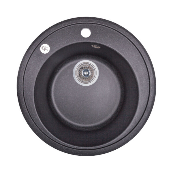 

Гранитная мойка, круглая GF Italy (BLA-03) D510 черная GFBLA03D510200 (35230)