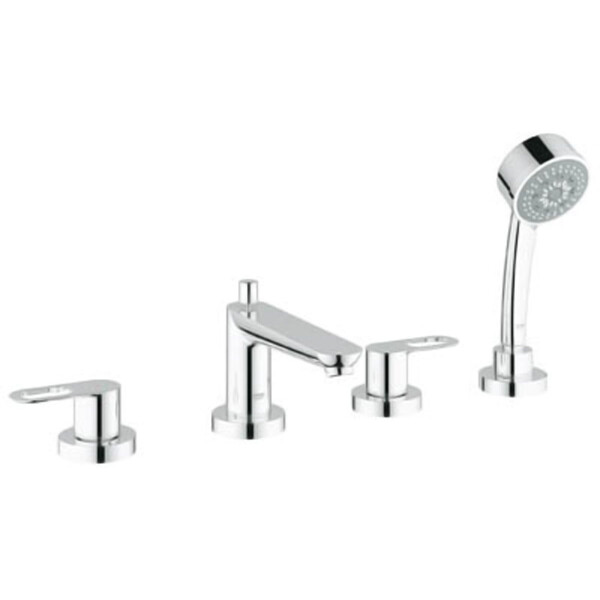 

Смеситель на борт ванны на 4 отверстия с душ. набором GROHE BAU LOOP 2511900A хром (30266)