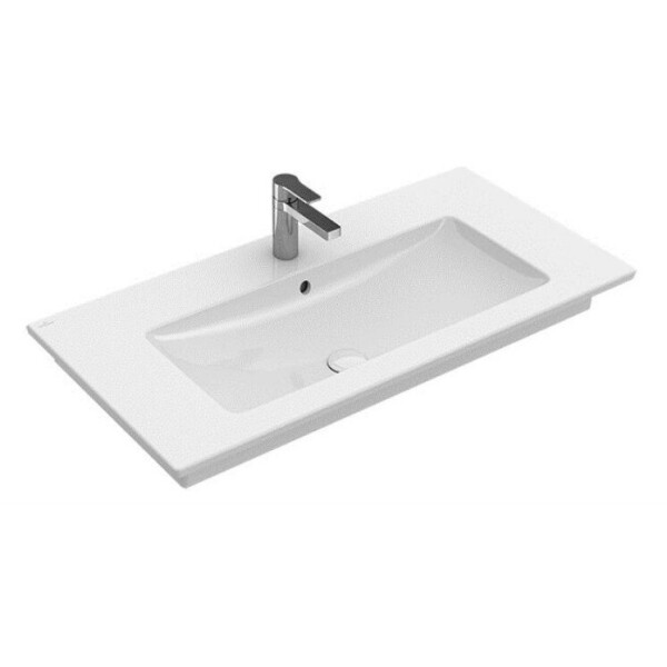 

Раковина прямоугольная 100х50см VILLEROY & BOCH VERITY LINE 4A12AL01 белая (30340)