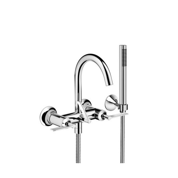 

Смеситель для ванны двухвентельный + душевой гарнитур Dornbracht Vaia 25 133 819-00 хром (57451)