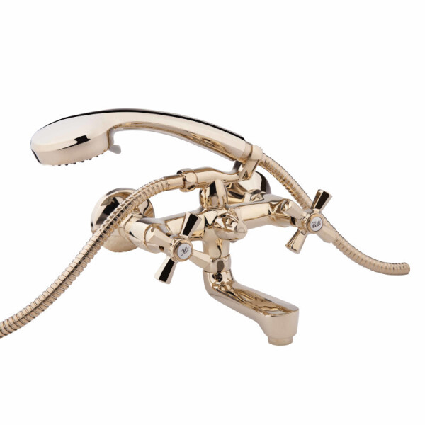 

Смеситель для ванны настенный Q-tap Liberty ORO 140-2 QTLIBORO1402 золото (40540)