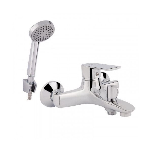 

Смеситель для ванны настенный GF Italy (CRM)/S-12-006N с душевым набором GFCRMS12006N хром (56029)