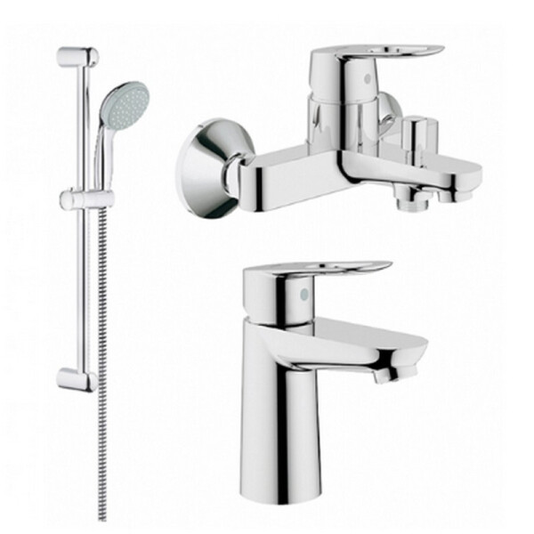 

Набор смесителей для умывальника, ванны и душевая стойка S-Size Grohe BauLoop 123214S хром (47727)