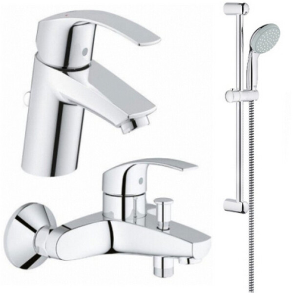 

Набор смесителей для умывальника, ванны и душевая стойка S-Size Grohe Eurosmart 123238S хром (47728)