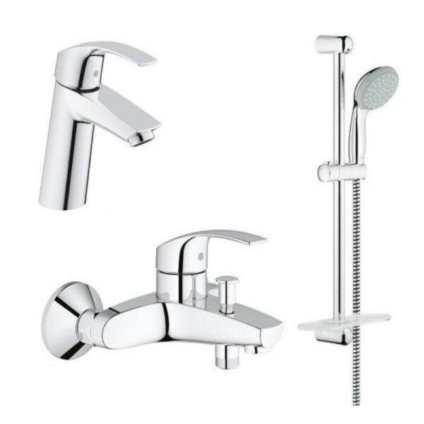 

Набор смесителей для умывальника, ванны и душевая стойка M-Size Grohe Eurosmart 123246M хром (47736)