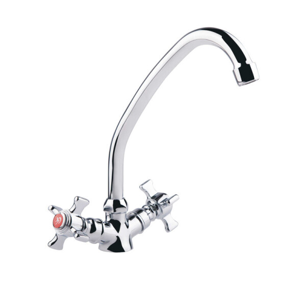 

Кухонный смеситель двухвентильный GF Italy S- 22-271AF CRM GFCRMS22271AF хром (48015)