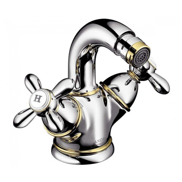

Смеситель для биде двухвентильный HANSGROHE CARLTON 17230090 хром-золото (58238)