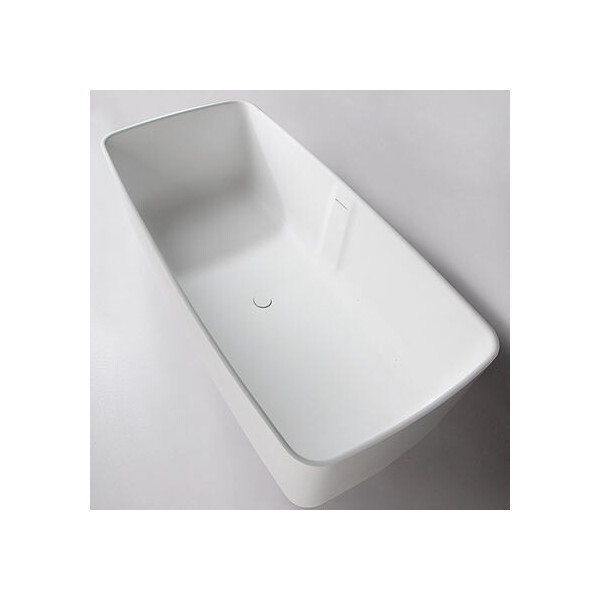 

Прямоугольная ванна отдельностоящая каменная VOLLE Solid surface 168х80 з сифоном белая (52660)