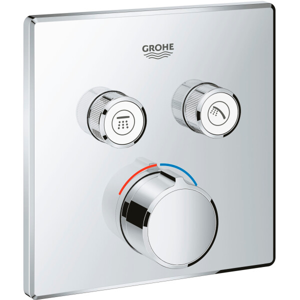 

Внешняя часть смесителя для душа на 2 выхода, GROHE GROHTHERM SMARTCONTROL 29148000 хром (52639)