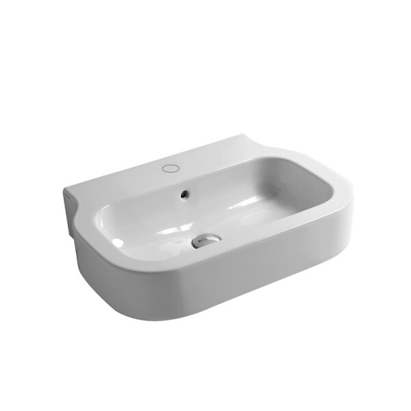 

Раковина керамическая прямоугольная 60х46 Azzurra Glaze GLZ260MB1SOSP белая (48417)