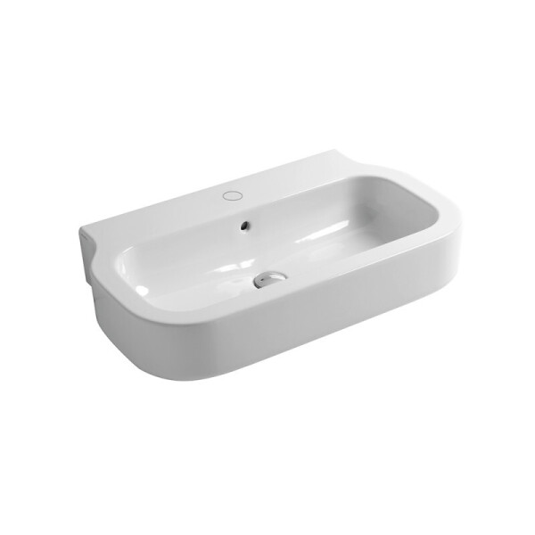 

Раковина керамическая прямоугольная 75х46 Azzurra Glaze GLZ275MB1SOSP белая (48416)